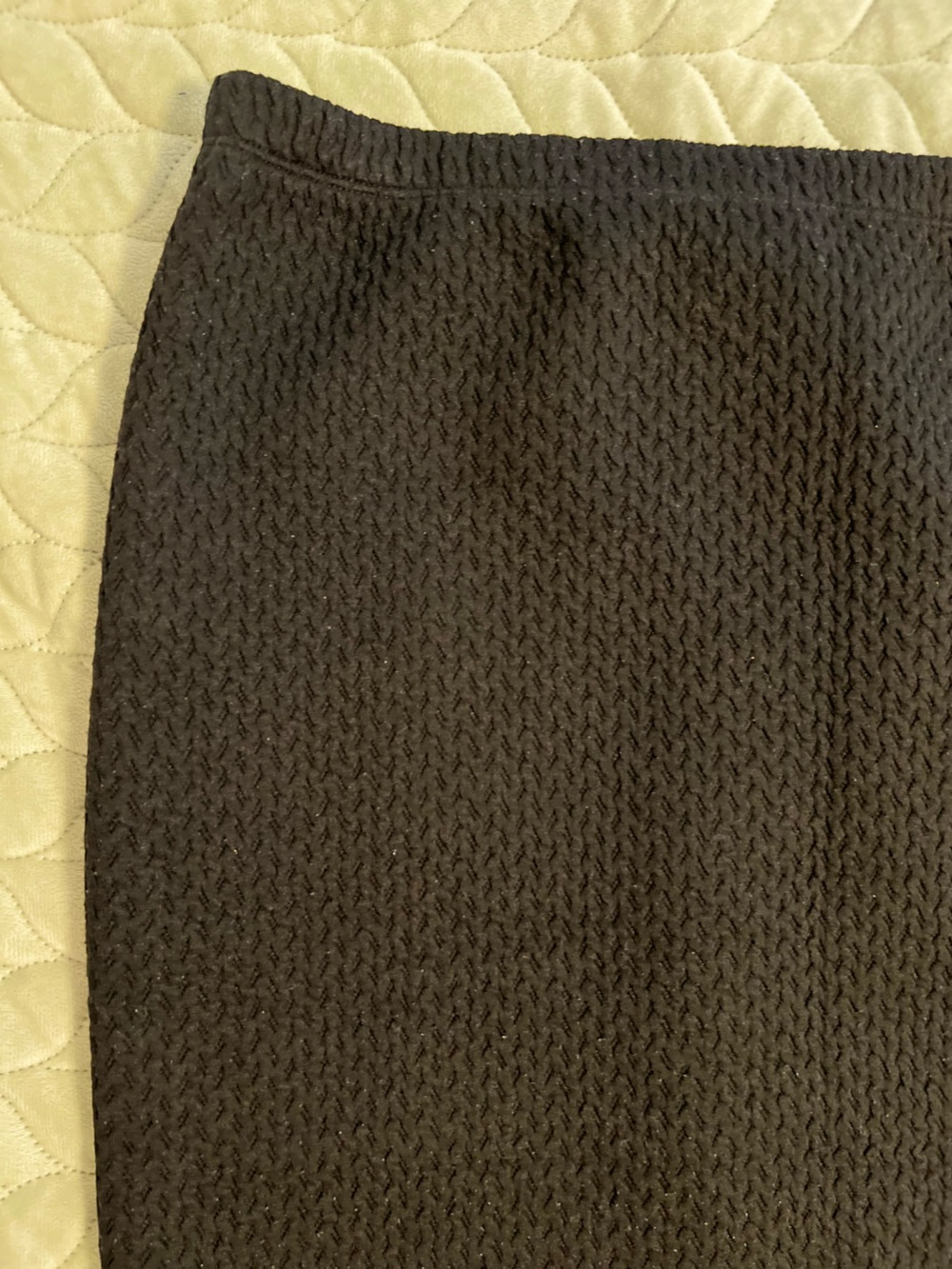 Max Studio Black Textured Pencil Skirt - Picture 2 of 5